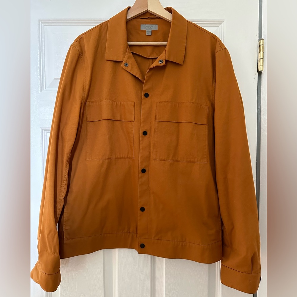 COS burnt orange jacket shirt